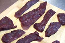 Homemade venison jerky.