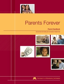 Parents Forever handbook cover with pictures of families