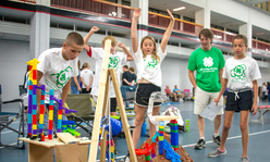 4-H team cheers because their engineering project succeeded.