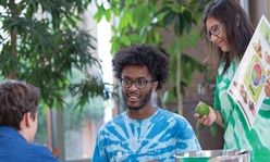 boy and teens with lime