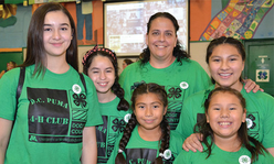 Group of 4-H girls with leader