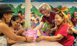 Master Gardener showing elders herbs