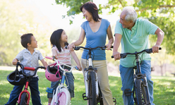 Family biking