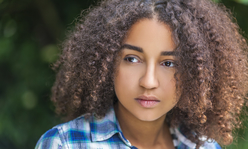 curly haired girl