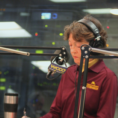 Mary Meyer in radio studio